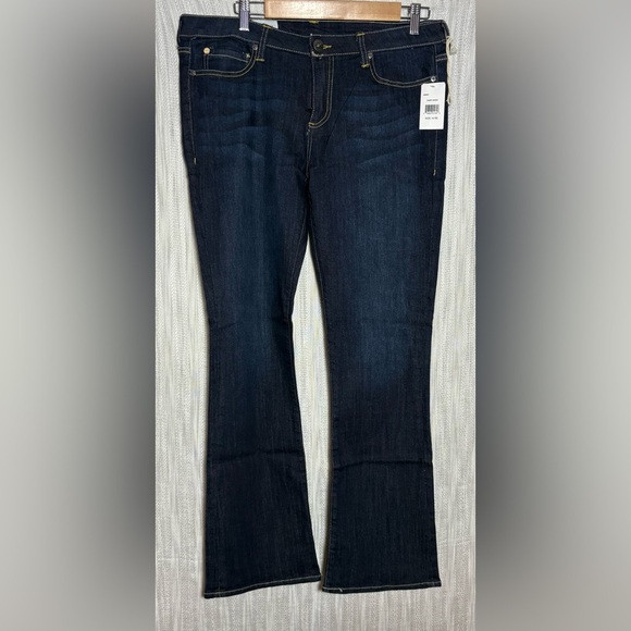 Authentic Original Vintage Style Dark Indigo Women's Straight Leg Jeans - Picture 1 of 4